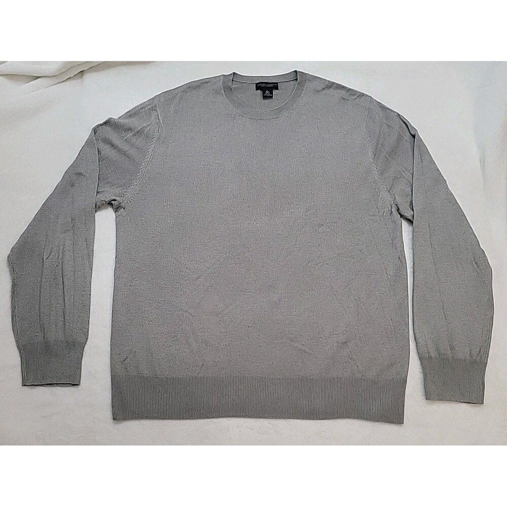 Banana Republic Men's Silk-Cashmere Blend V Neck Sweater Grey Sz XL